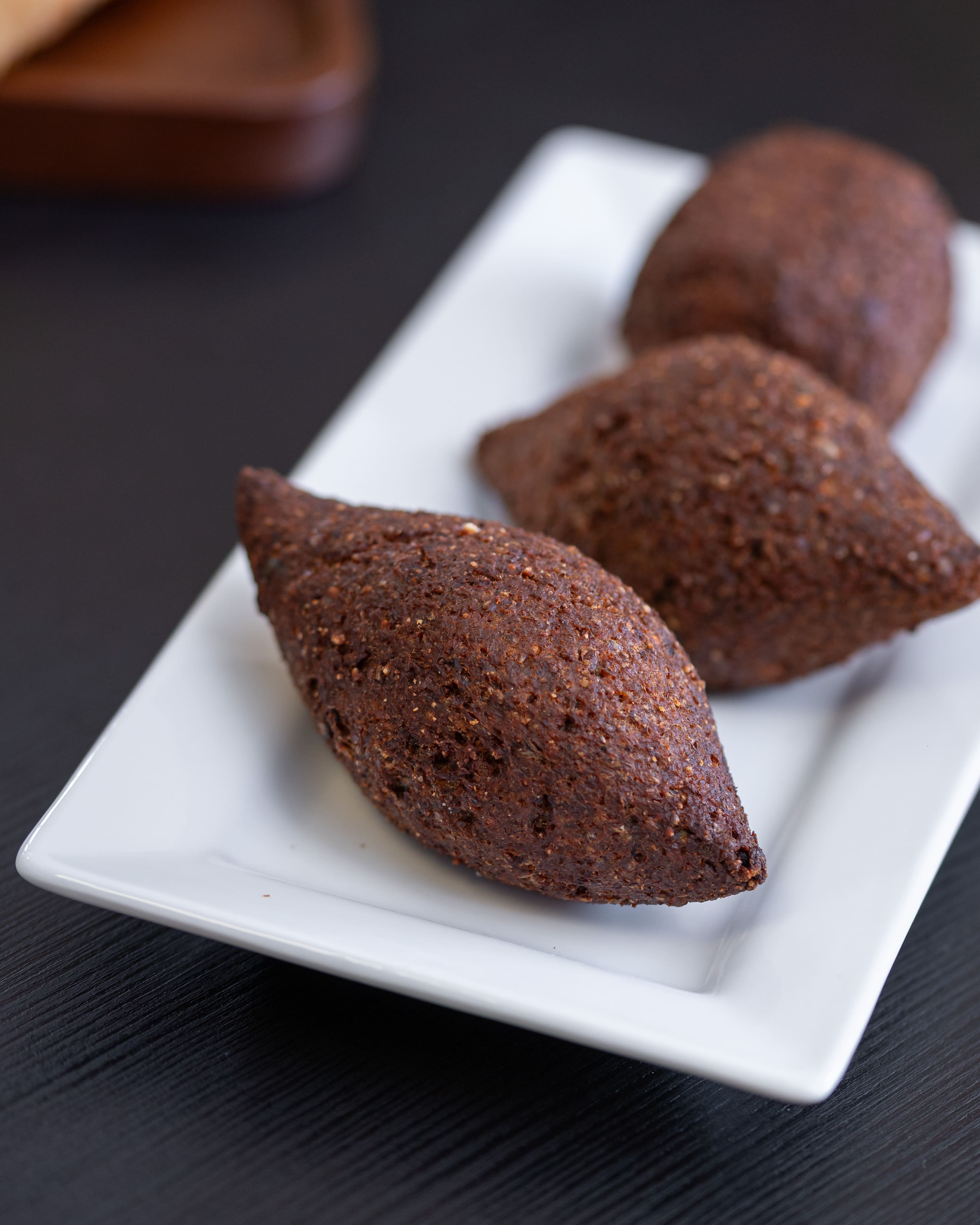 Brazilian Kibbeh - Deep fried beef croquette with bulgur wheat